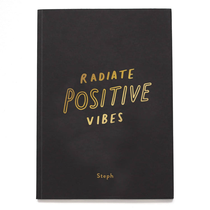 Radiate Positive Vibes Personalised Foil Notebook