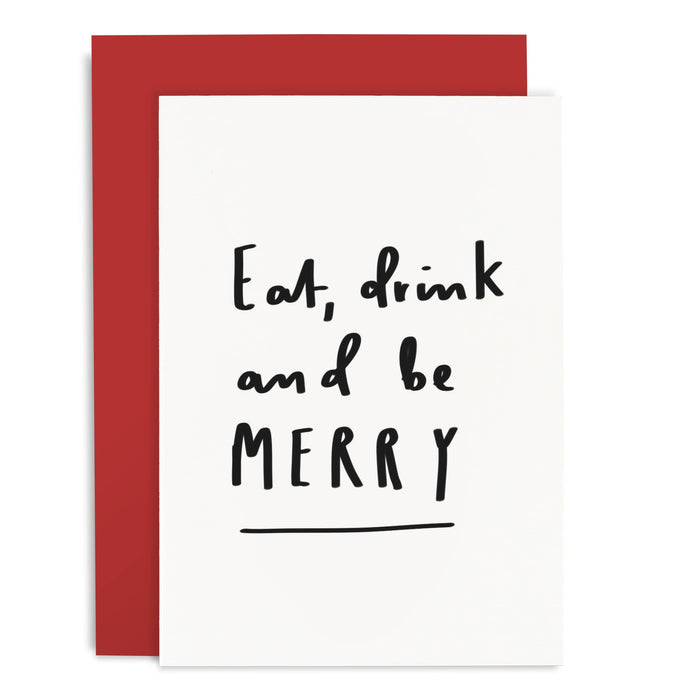 Eat Drink Be Merry Christmas Card