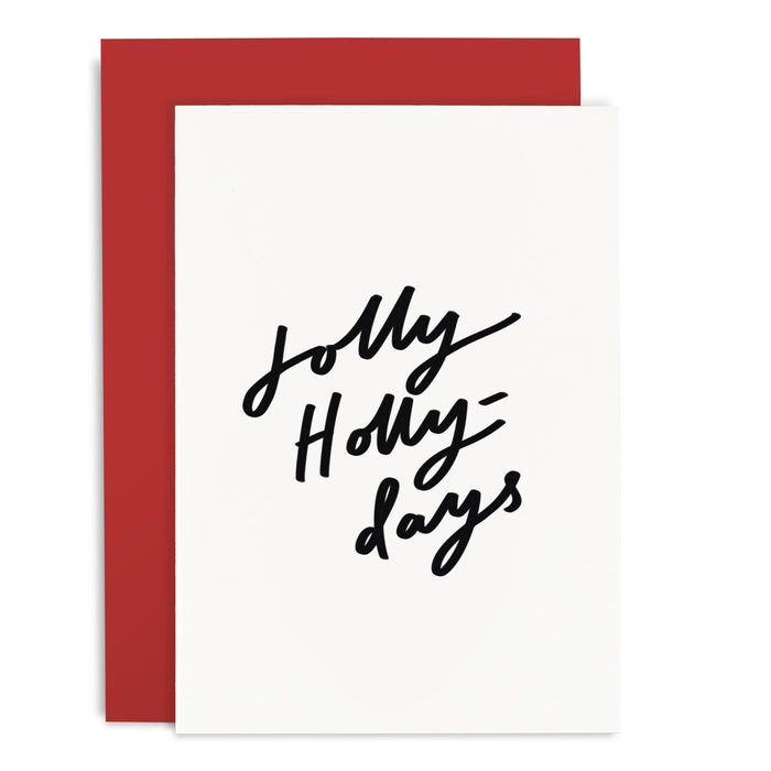 Jolly Holly Days Christmas Card