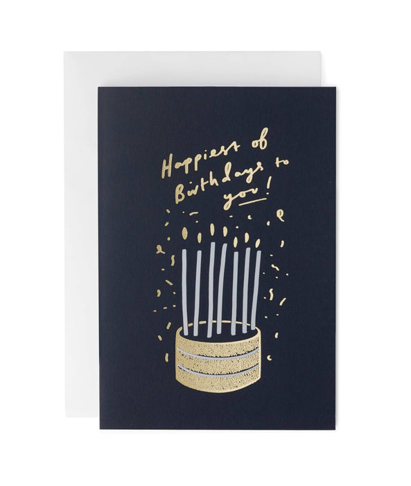 Cake and Tall Birthday Candles Greeting Card