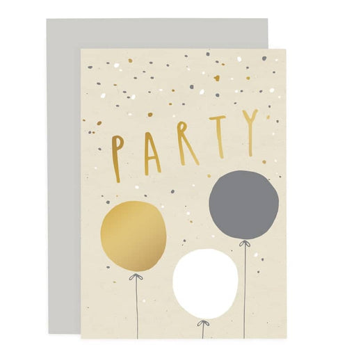 party balloons birthday card