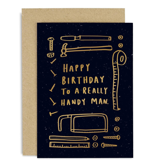 Really Handy Man Birthday Copper Card