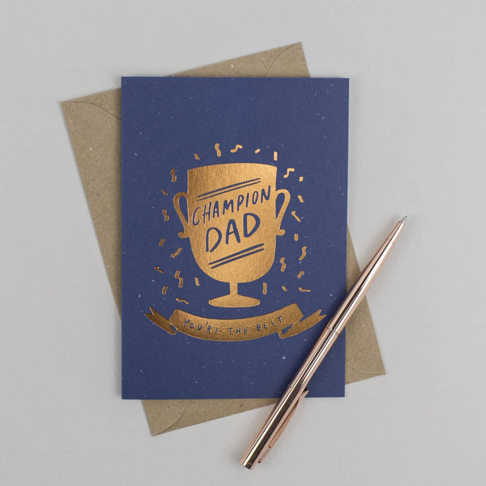 Champion Dad Foil Greeting Card