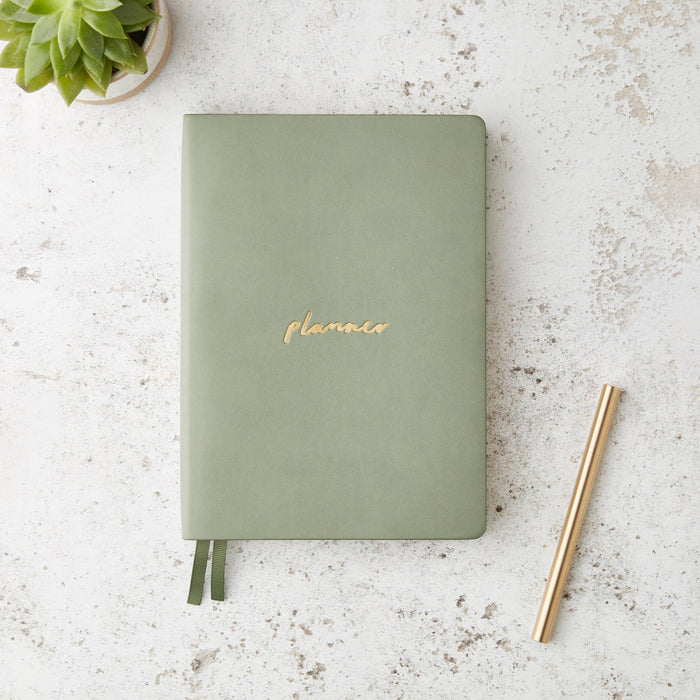 Daily Planner Book - Sage Green