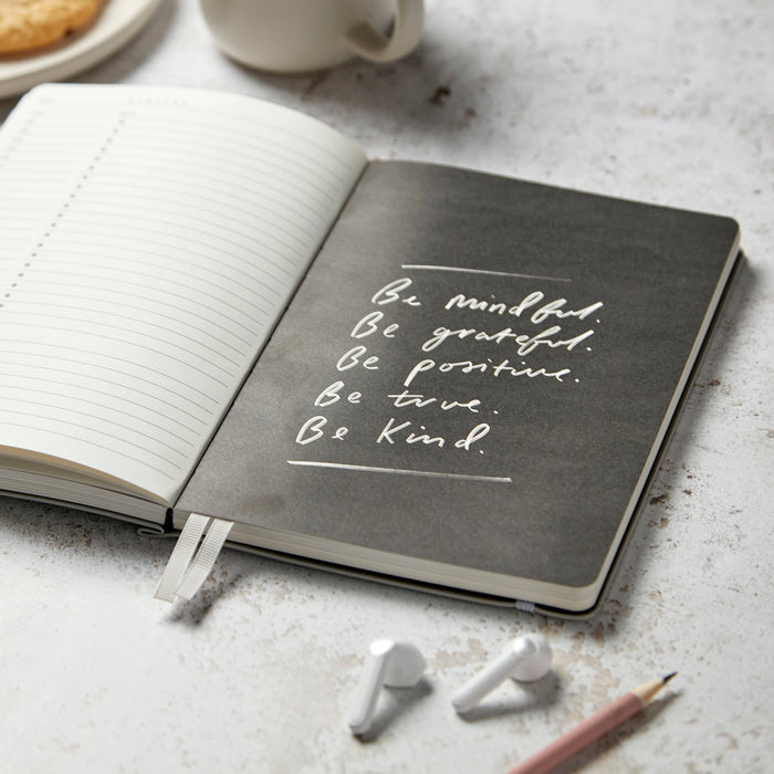 Daily Planner Book - Metallic Silver