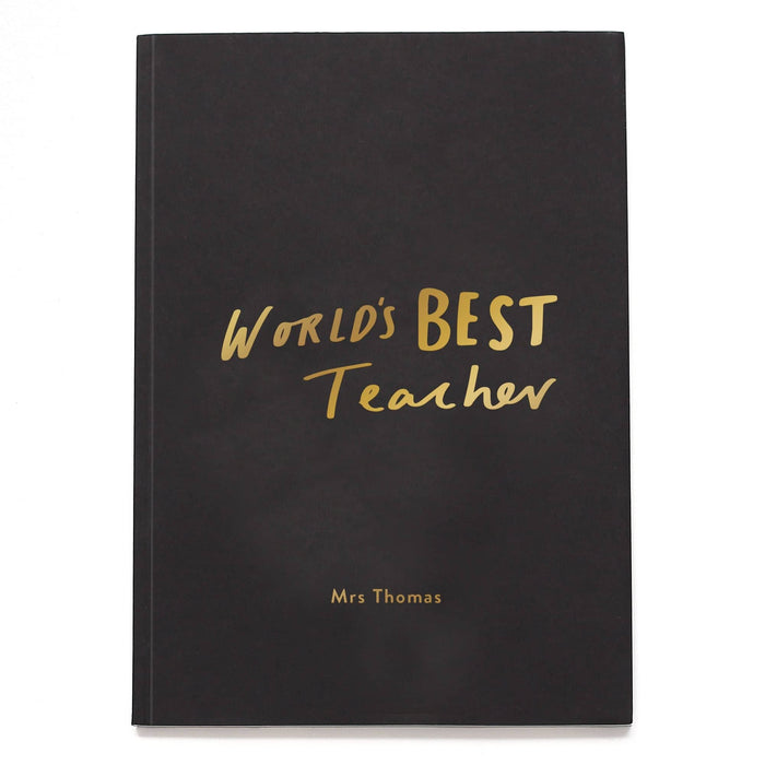 World's Best Teacher Personalised Notebook