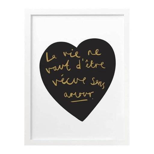 French Amour Heart Print