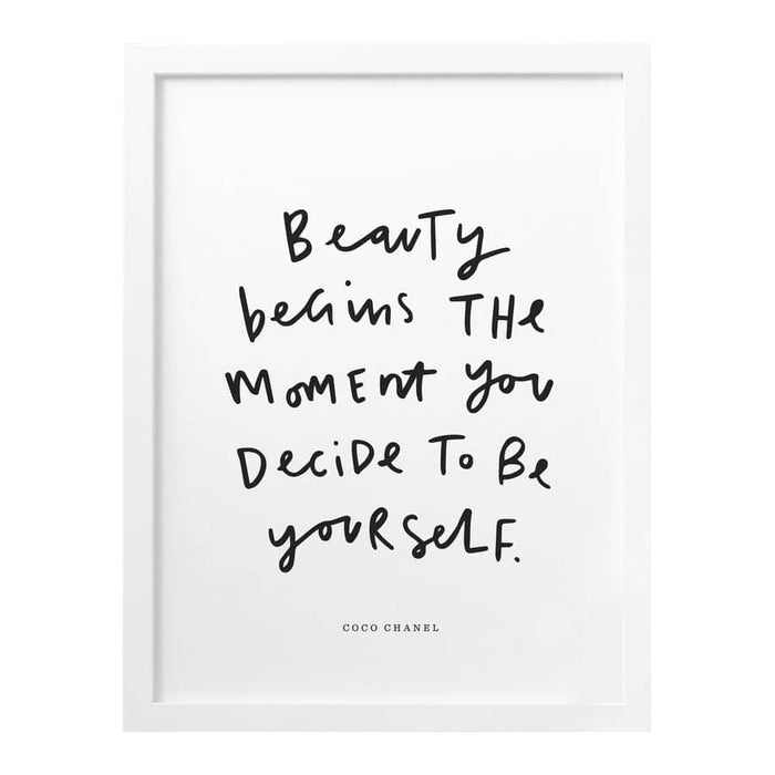 beauty begins coco chanel print