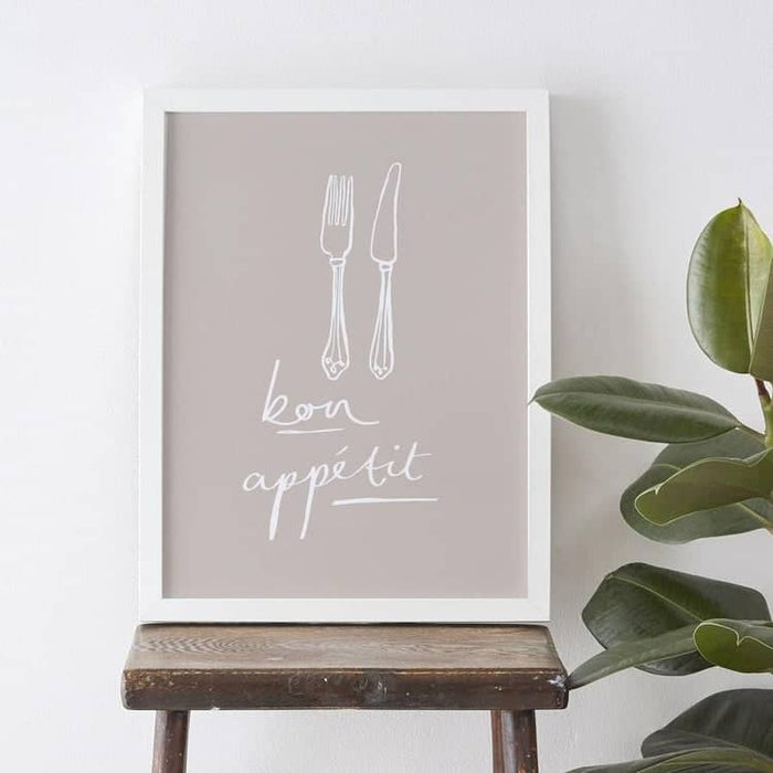 Knife and fork kitchen print