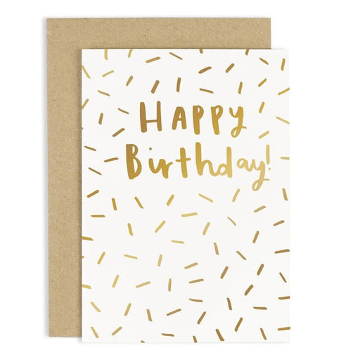 gold foil birthday sparkles card