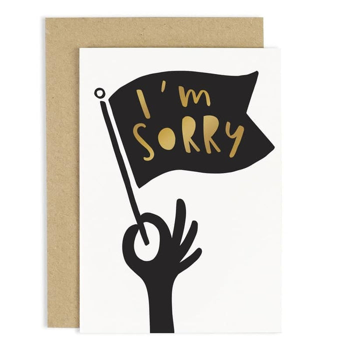 hand lettered typography I'm sorry card
