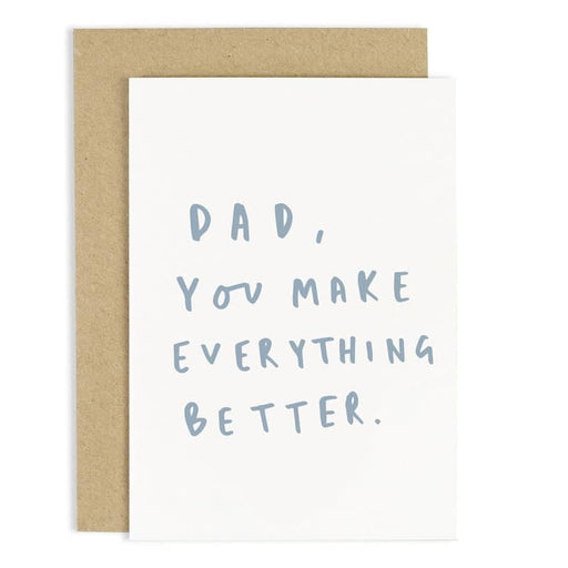 hand lettered father's day card