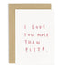 love you more than pizza card