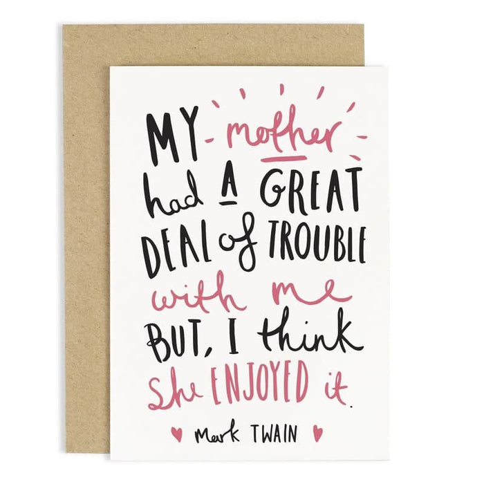 MARK TWAIN MOTHER QUOTE CARD