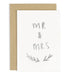 silver foil mr and mrs wedding card