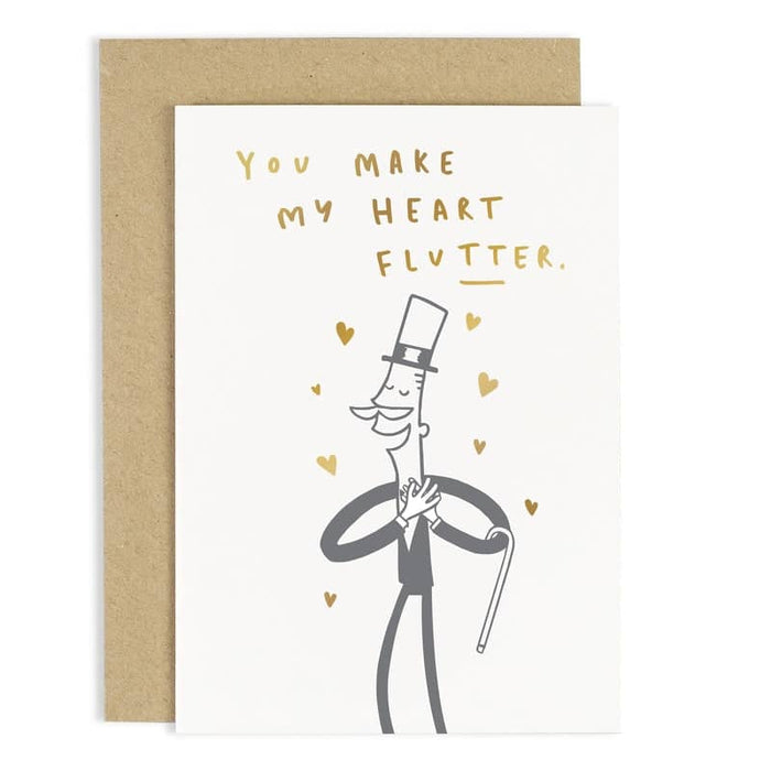 heart flutter greeting card