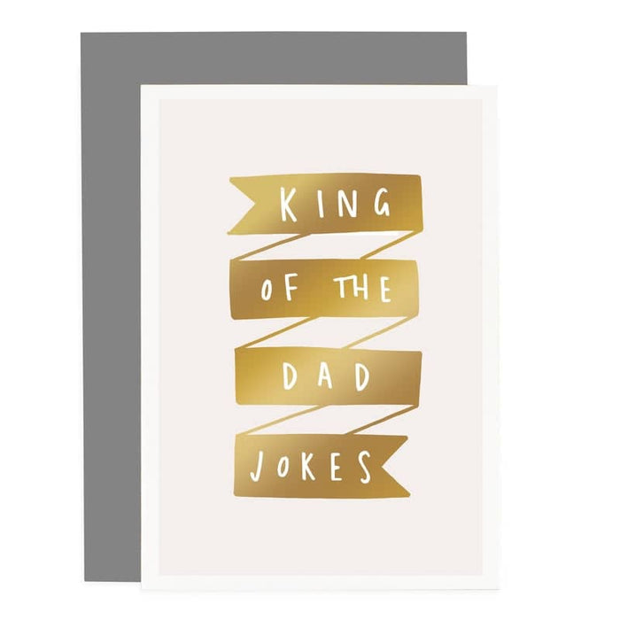 king of the dad jokes fathers day card