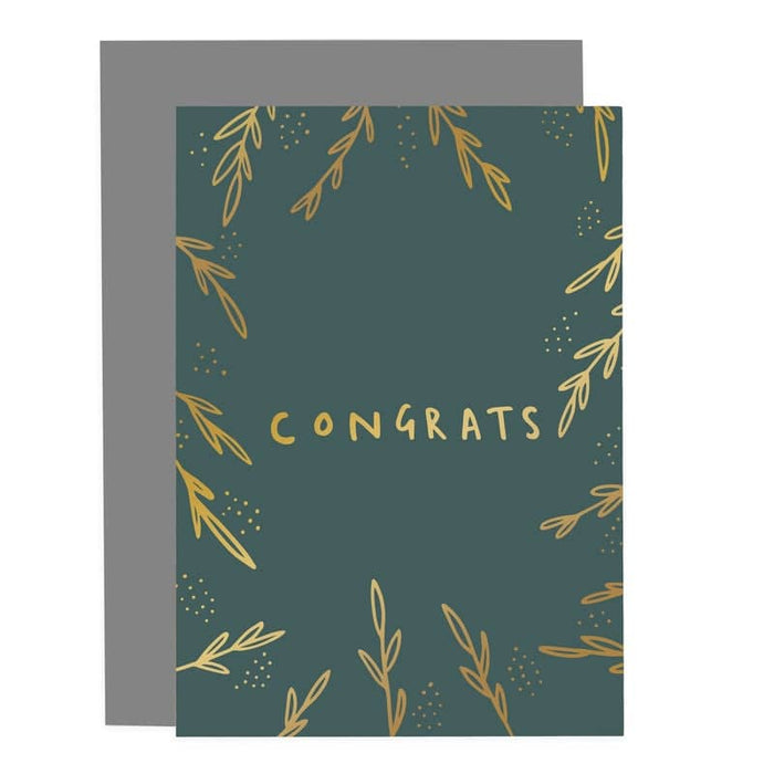 congrats greenery greeting card
