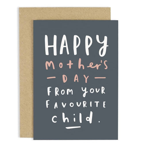 favourite child mothers day card