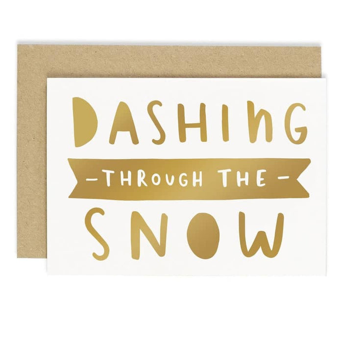 dashing through the snow christmas card