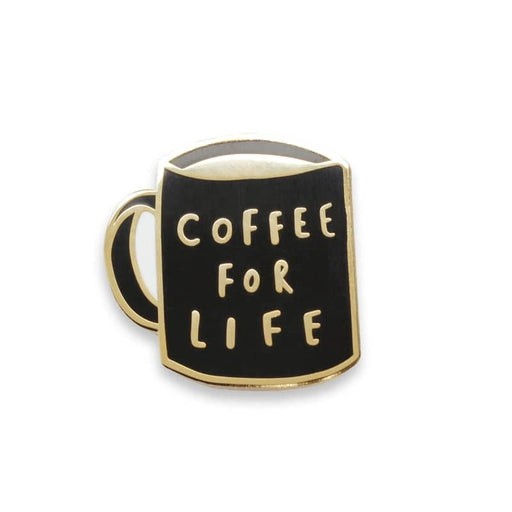 coffee for life enamel pin