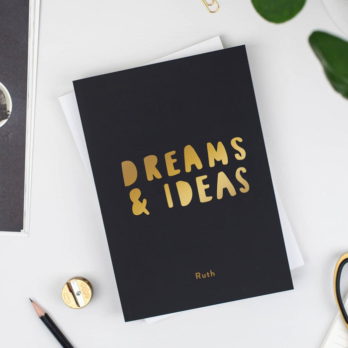 Dreams and Ideas Personalised Foil Notebook