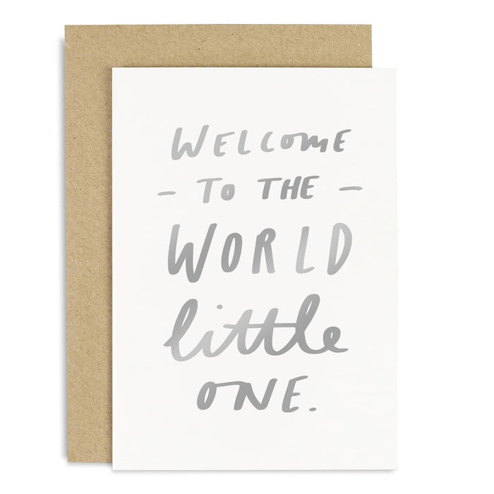 Welcome Little One Silver Card