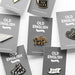 Lapel pin badge backing board collection