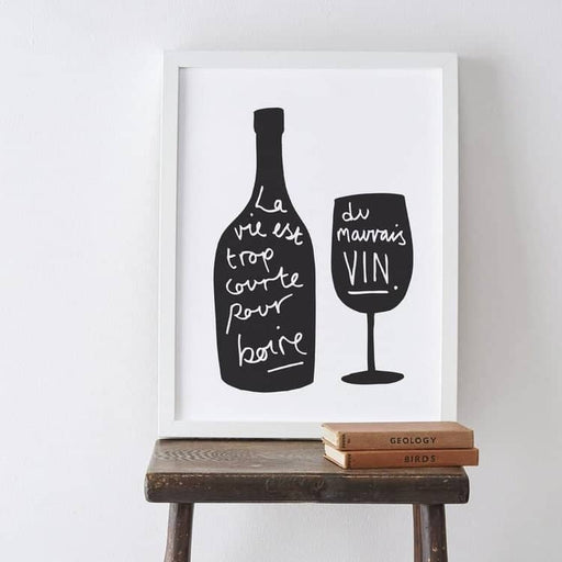 French quote wine print