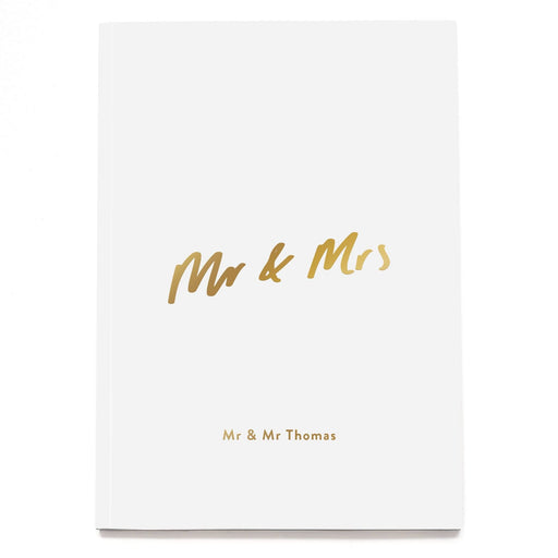 Mr and Mrs Wedding Personalised Notebook