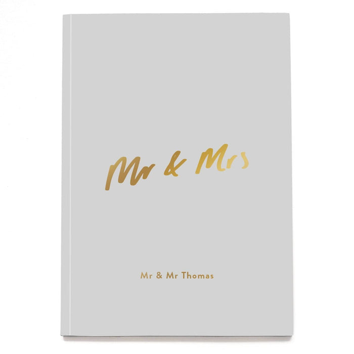 Mr and Mrs Wedding Personalised Notebook