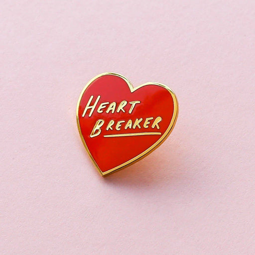 Heart Breaker Heart Shaped Enamel Pin