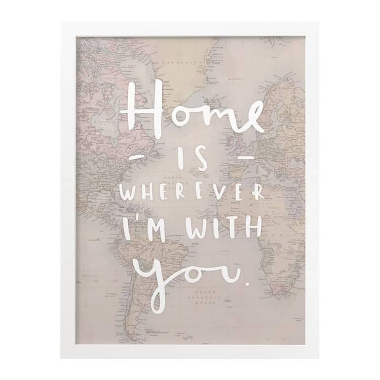 Home is Wherever I'm With You / 8x10 Digital Art Printable