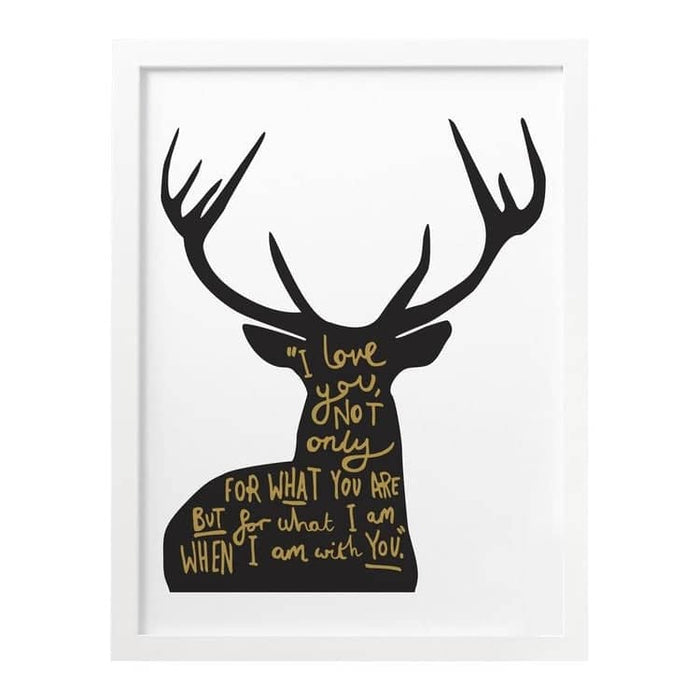 Love Deer Quote print