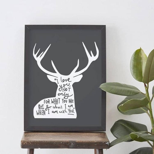 I Love You deer print