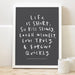life is short typography quote print