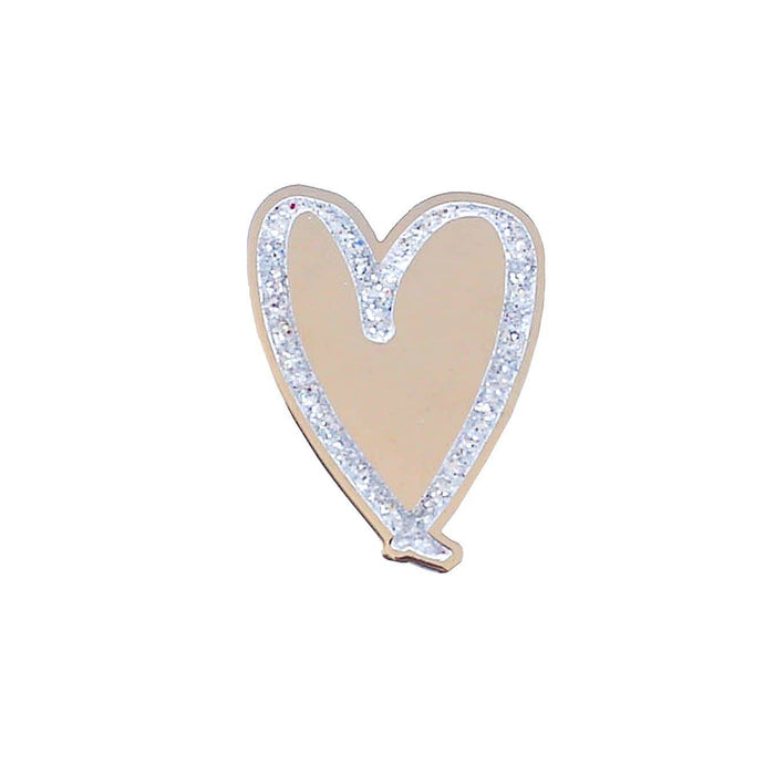 love heart enamel pin