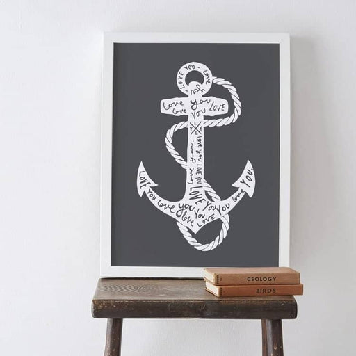 Anchor typography print