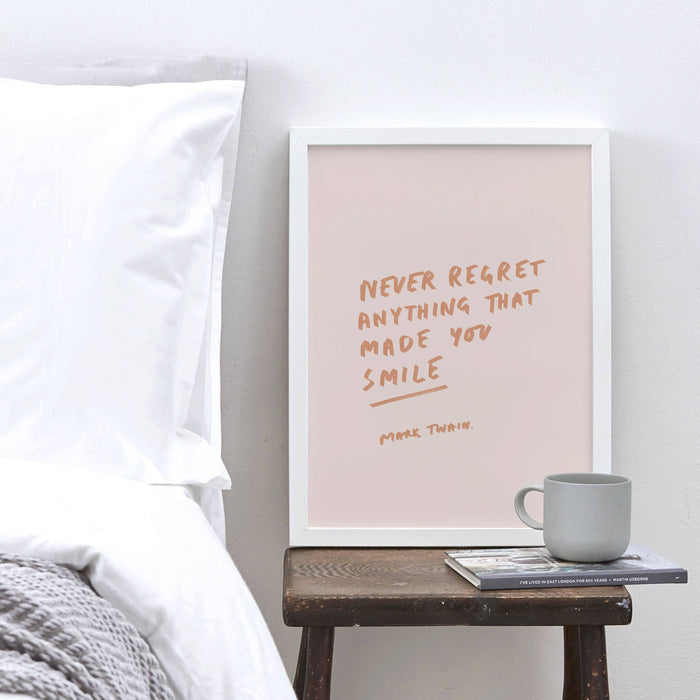 Mark Twain Never Regret Anything Quote Art Print