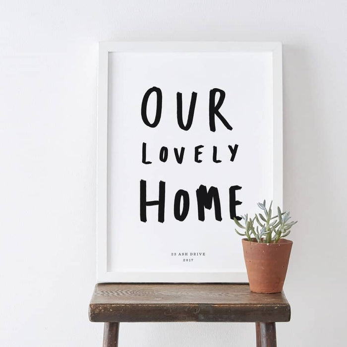 our lovely home print