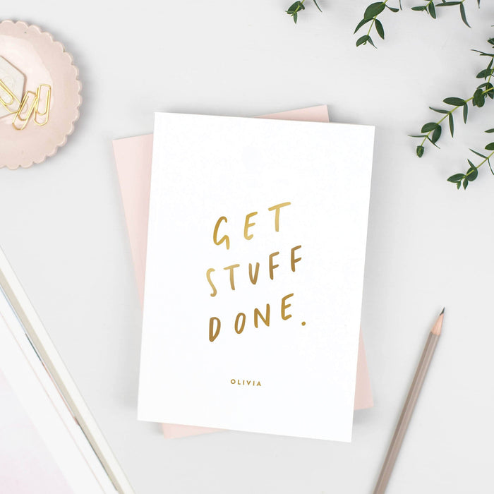 Get Stuff Done Personalised Foil Notebook