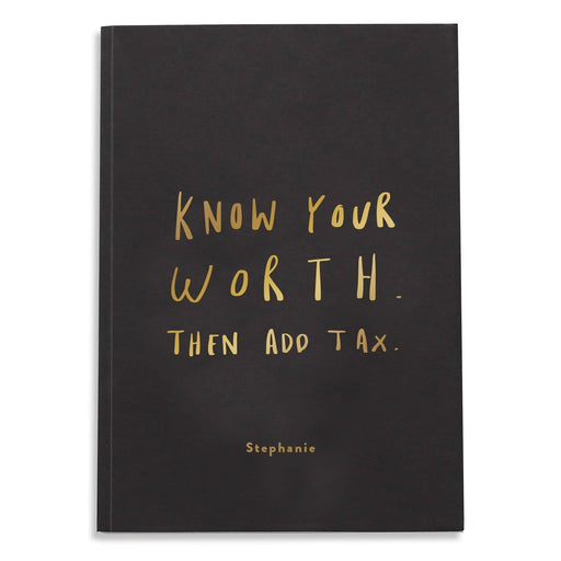 know your worth foil notebook