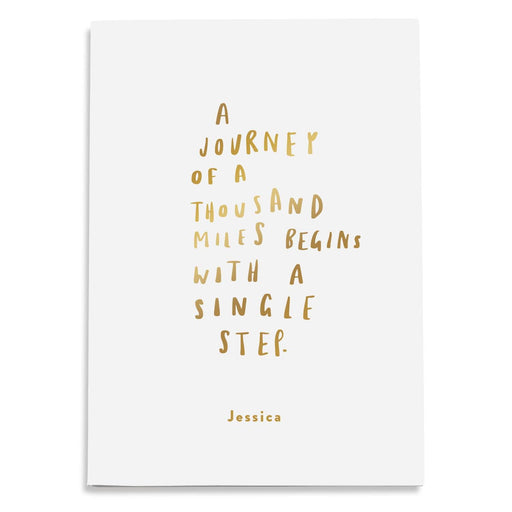 Journey Of A Thousand Miles Personalised Notebook