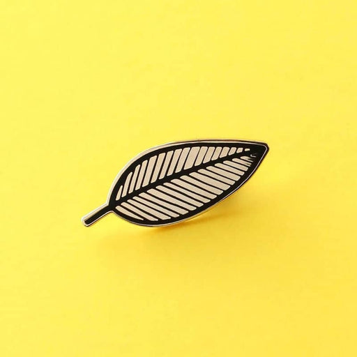 plant leaf enamel pin