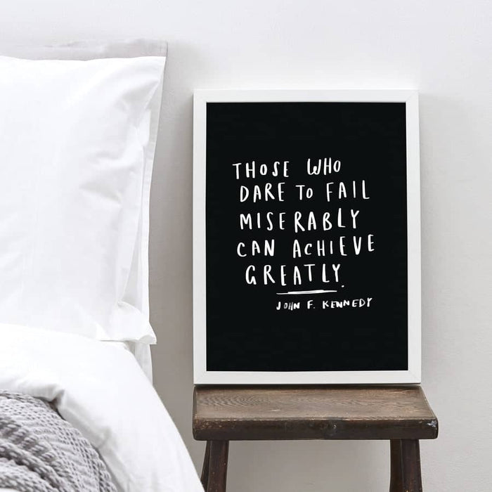 hand-lettered Quote Art Print