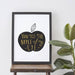 Apple of my eye typography print black and gold