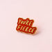 Red Enamel Quote Pin
